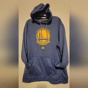 Adidas Golden State Warriors Men Hoodie, Large, Blue